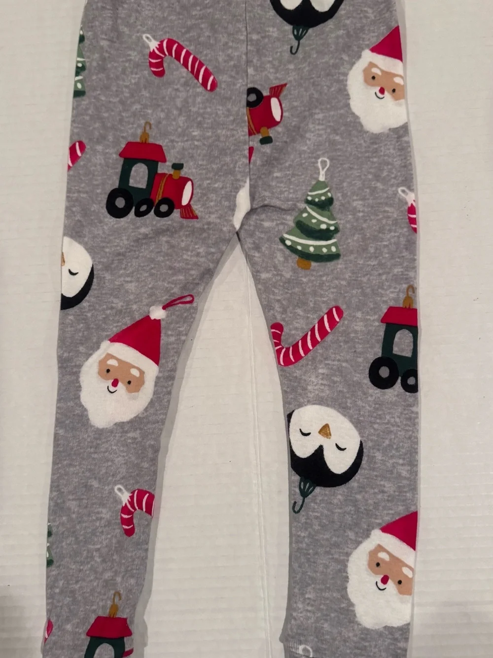 Kids Red Santa Stripe Pajama Set - Holiday Sleepwear 2T